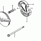 CR60R Задний тормоз