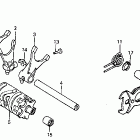 XR500R Shift drum @ shift fork 83-84