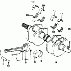 VF750F Коленвал и поршни