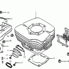 CR480R Cylinder head @ cylinder  @ reed valve