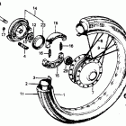 C70 Front wheel @ front brake panel