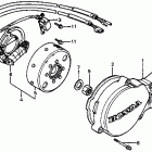 CR80R Left crankcase cover  @ alternator 83