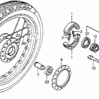 NU50 Front wheel @ front brake panel