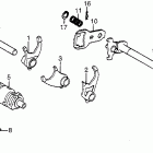 XR200R Барабан и вилки переключения