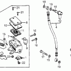 VF750C Front brake master cyl. @ control levers