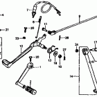 XL185S Gearshift pedal @ kick starter arm