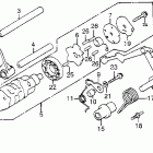 CX650C Барабан и вилки переключения