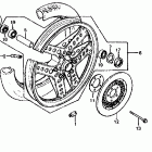CX650T Front wheel @ disc