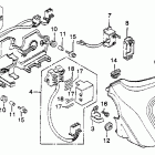 CM450E Left side cover @ rectifier  @ fuse