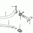 CX650T Brake pedal @ gearshift pedal