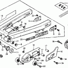 CR125R Swingarm @ drive chain 83