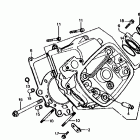 CX650T Левая головка цилиндров