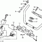 VT750C Руль и панель переднего номера