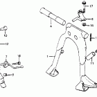 CB750SC Main stand @ side stand