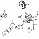 CX650C Oil pump @ primary drive gear