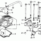 CM450E Cylinder head cover  @ camshaft holder