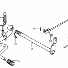 CX650C Brake pedal @ gearshift pedal