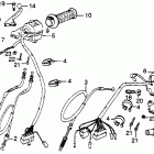 CM250C Control levers @ switches  @ cables