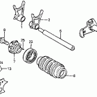 CR125R Gearshift drum 83