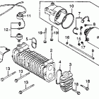 CM450E Starter motor @ oil cooler