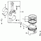 CM450E Поршни и шатуны