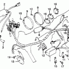 CM450E Wire harness @ ignition coil @ c.d.i. unit