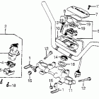 CB900F Руль и панель переднего номера