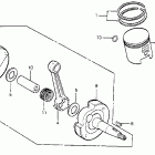 CR125R Crankshaft @ piston 81-82