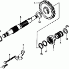 XR500R Kick starter spindle 81-82