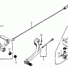 CR480R Shift pedal @ kick starter arm @ brake pedal 82
