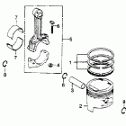 CB450T Поршни и шатуны