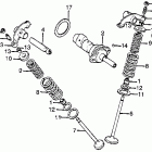 CB125S Распредвал и клапана