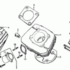 CR80R Cylinder @ cylinder head 80-82