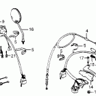 CB650SC Рулевые рычаги , переключатели и тросы