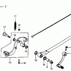 CR125R Gearshift pedal @ kick starter arm @ brake pedal 8...
