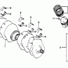 CB750K Коленвал и поршни