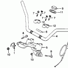CB450T Руль и панель переднего номера
