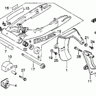XR250R Swingarm @ chain case 82