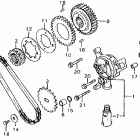CX500C Oil pump @ primary drive gear