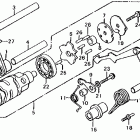 CX500C Барабан и вилки переключения