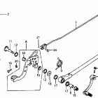 CR125R Gearshift pedal @ kick starter arm @ brake pedal 8...