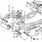 CR250R Swingarm @ drive chain 81