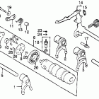 CB400T Gearshift drum @ gearshift arm