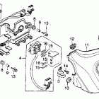 CM400E Left side cover @ rectifier  @ fuse