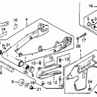 XL500S Swingarm @ chain case