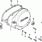 CR125R Крышка картера левая