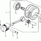 CT90 Коленвал и поршни