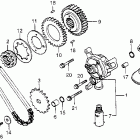 CX500D Oil pump @ primary drive gear