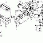 CB650 Right side cover @ battery