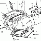 CX500D Правая головка цилиндров